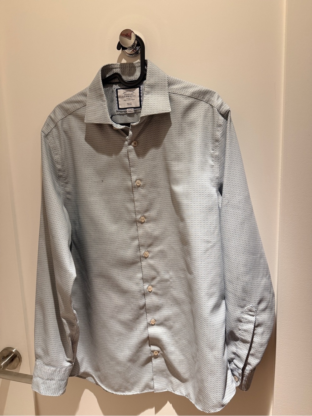 Charles Tyrwhitt Blue Green Weave Dress Shirt
